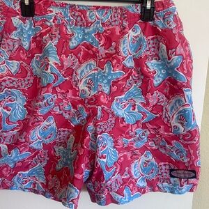 Vineyard Vines Pink and Blue Swim Trunks
